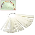 thumbnail image 1 of 50x Nail Art Tips Colour Pop Sticks Display Fan Practice Starter Ring Clear, 1 of 5