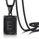 thumbnail image 1 of Collar PROSTEEL Inicial E Acero Inoxidable Negro Cadena Regalo Cumpleaños Navidad, 1 of 8