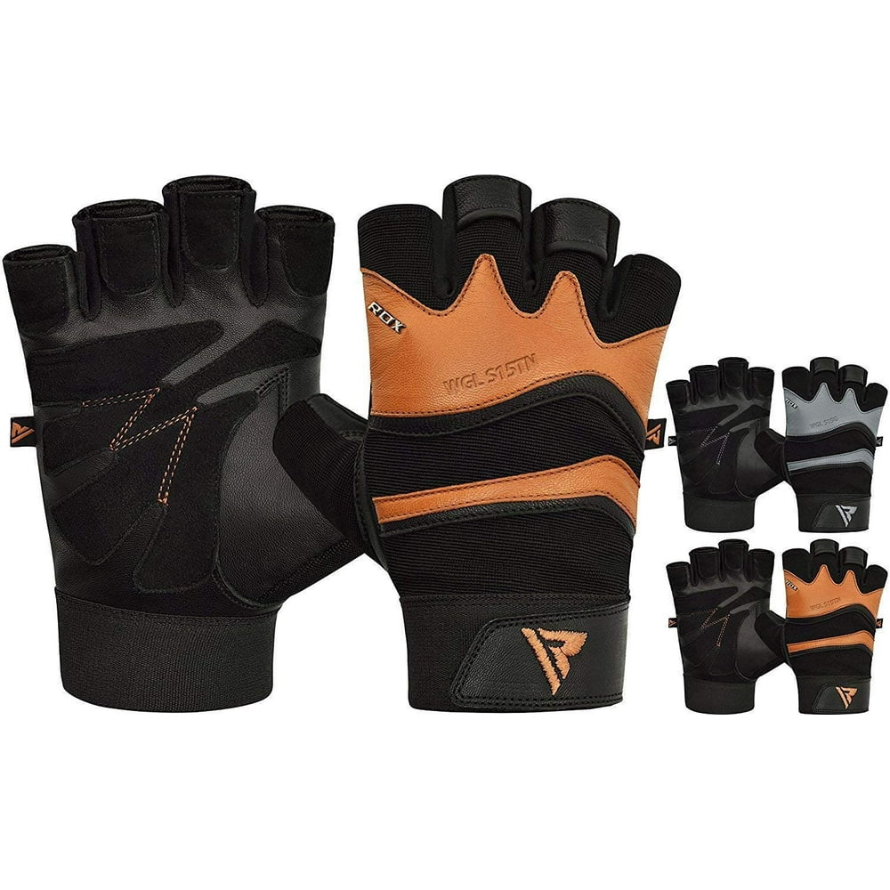 RDX Weight Lifting Gloves for Gym Workout Breathable, Cowhide Leather