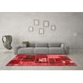 thumbnail image 3 of Ahgly Company Indoor Square Patchwork Red Transitional Area Rugs, 7' Square, 3 of 4