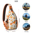 thumbnail image 4 of Papaya Tropical Fruit Print Sling Backpack, Lightweight and Durable Crossbody Bag with Classic Exotic Pattern, Cute Kawaii Cartoon Design, Multi-Functional Storage for Papaya Lovers, 4 of 6