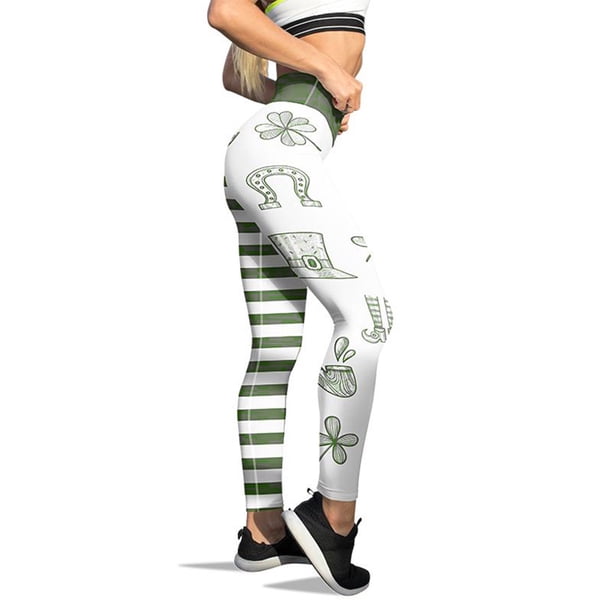 WILLBEST Pantalones de Yoga Para Mujer, Leggings de Cintura Alta Para Correr, Cómodos, Elásticos, Transpirables, Suaves, Con Estampado de Rayas. Chica