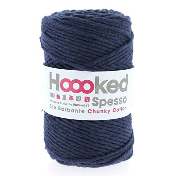 Hoooked Spesso Chunky Cotton Macrame Yarn-Marine