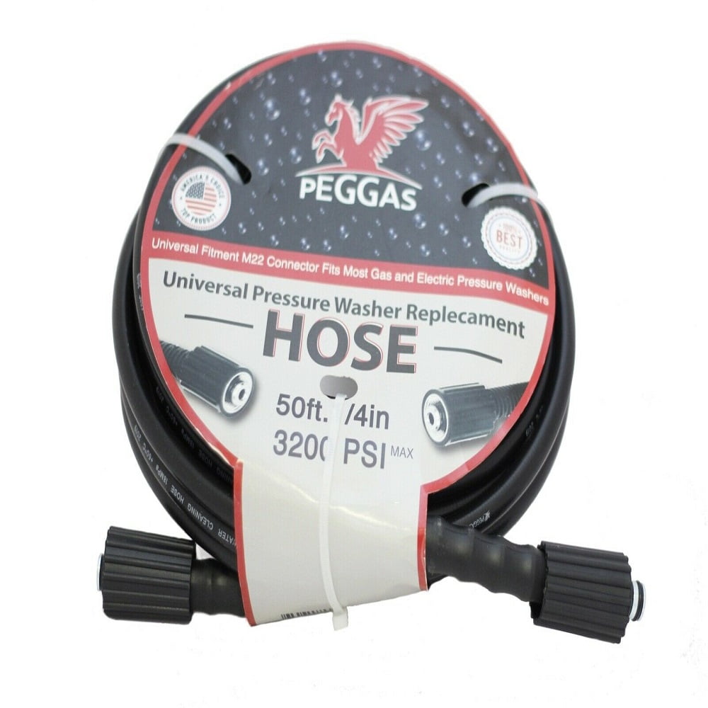 Replacement Hose 50 ft M22 Connector 3200 PSI High Pressure Washer Hose 