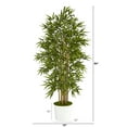 thumbnail image 2 of Nearly Natural 64" Bamboo Artificial Tree in White Tin Planter, 2 of 3