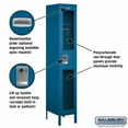 thumbnail image 3 of 15" Wide Single Tier See-Through Metal Locker - 1 Wide - 6 Feet High - 18 Inches Deep - Blue - Unassembled, 3 of 3