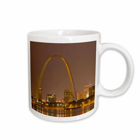 

3dRose Gateway Arch St Louis Mississippi River Missouri - US26 CHA0012 - Chuck Haney Ceramic Mug 15-ounce