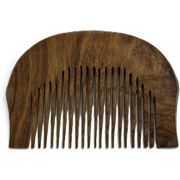Peine de madera grande para cabello/barba Kanga Madera natural Sikh Kangi/Kanga (marrón) GRANDE (9 cm/3,5 pulgadas)