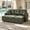 Olive Green, variant on Jivora 71" L-Shaped Modular Sofa, Faux Leather Pull-Out Sleeper with Storage Chaise