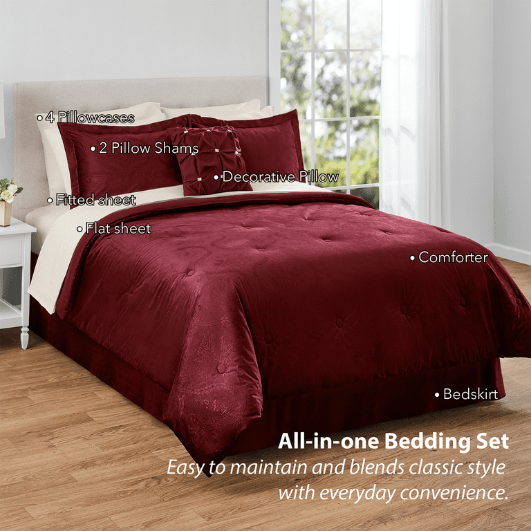 Red Velvet kms 3.0 ジョイ　中華　4枚セット Free Shipping! Mainstays Bed in a Bag Comforter Set with Sheets