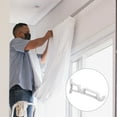 thumbnail image 5 of Heavy Duty Wall Mount Coat Hanger Rack with Double Curtain Rod Brackets for Clothes Hanging and Storage, 5 of 6