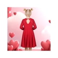 thumbnail image 4 of Sunny Fashion Girls Dress Red Lace Floral Hollow Back Formal Evening Long Sleeve 10 Years, 4 of 8