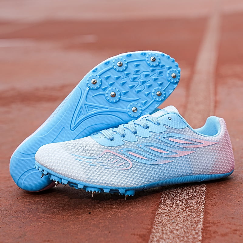 Track Spikes Shoes Mens Womens Mesh Track and Field Athletics Sneakers Boys Girls Training Sprint Racing Track Shoes