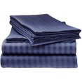 thumbnail image 1 of ELAINE KAREN 1800 Series - Soft Brushed Microfiber - Striped KING Bed Sheet Set, Navy, 1 of 1