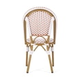 thumbnail image 4 of Ensemble de 2 Chaises Bistro d'Extérieur Rouges et Blanches - Cadre en Aluminium, Rotin en Polyéthylène, 35 Pouces H - Sièges de Patio Français Classiques pour Balcon, Jardin Ou Salle à Manger, 4 of 14
