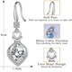 thumbnail image 4 of Silver Drop Earrings For Women Girl, Dangle Earrings With Cubic Zirconia Gift, 4 of 5