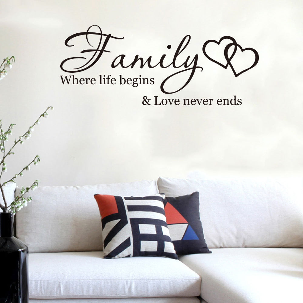 Family Quote Removable Wall Sticker Art Vinyl Decal Mural Home Bedroom Decor Kit 
