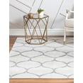 thumbnail image 5 of Unique Loom Trellis Frieze Collection Area Rug - Rounded (3' Square Ivory/Gray), 5 of 7