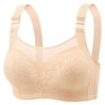 thumbnail image 2 of Asxite Women Solid Wireless Lift Support Breathable Full Cup Comfortable Everyday Bra Beige 40/90BC, 2 of 3