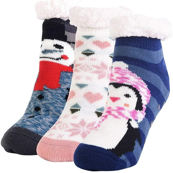 DailyWear Womens Winter Cozy Duo Layer Shortie Crew Socks 3 - Pack9-11