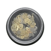 HGYCPP 120Pcs Mixed Steampunk Cogs Gear Clock Charm UV Frame Resin Jewelry Fillings DIY