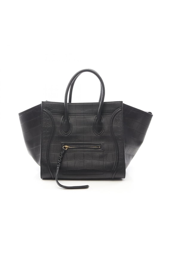 Pre-Owned Celine Luggage Phantom Tote Bag Handbag Leather Women's Black 169953