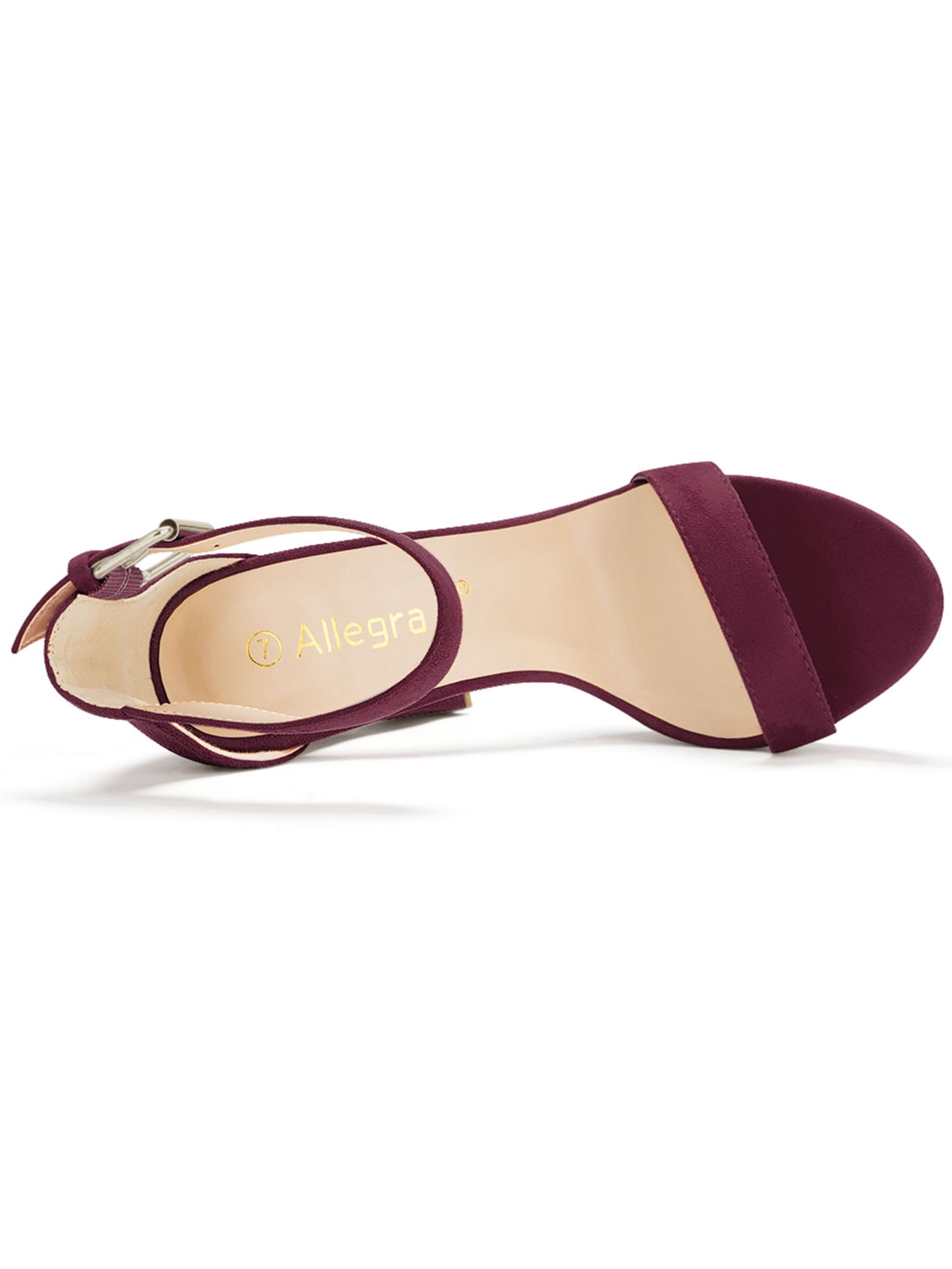 DARING DIVA Women's Platform High Chunky Heel Sandals Burgundy US 9/UK 7/EU 39