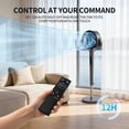 thumbnail image 3 of Akires Fan for Bedroom, 120°+120° Oscillating Standing Fan, Air Circulator Fan with Remote, Quiet, 4 Modes, 16 Speeds-Gray, 3 of 8