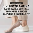 thumbnail image 5 of velthentic invisible breathable anti-slip socks, low-cut no show socks for women men, one size US 6-10, 6 pairs Multicolor, 5 of 9