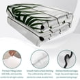 thumbnail image 4 of Quilts Twin Size Bedding Set, Japanese Style Lightweight Quilted Comforter, Minimalist Green Leaves Plants Brick Soft Reversible Bedspread Coverlet with Pillow Covers for All Season, 68" x 86", 4 of 9