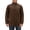 Dark Brown, variant on Men's Classic Soft Shell Water Resistant Fleece Lined Zipper Track Jacket (Kelly Green, XL)