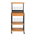 thumbnail image 3 of Home Furniture Kristi Metal Frame Microwave Stand with Storage - Black, 3 of 7