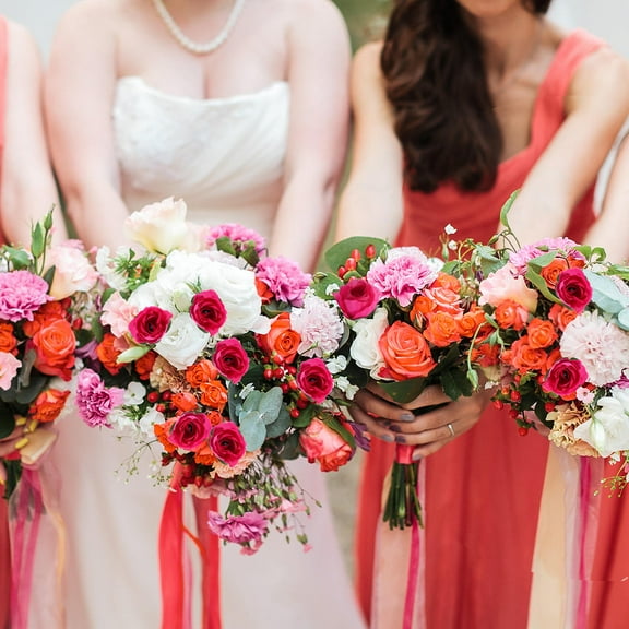 LABSERRON 60Pcs Rosy Artificial Roses Flower Heads Silk Fabric Wedding Bridal Bouquet Centerpiece Decoration