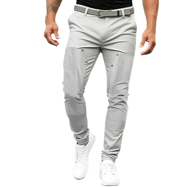 WEAIXIMIUNG Pantalon Habillé pour Homme Coupe Ajustée Extensible à Carreaux Pantalon pour Homme Coupe Ajustée Droit Rétro Hop Pantalon de Rue Jeans Pantalon