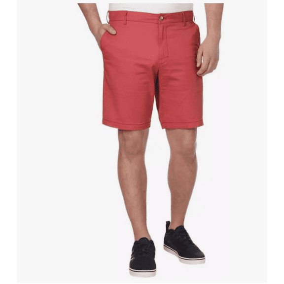 IZOD Men's Big & Tall Saltwater Flat Front Chino Short, 36