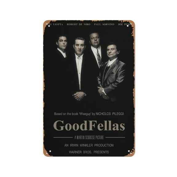 GoodFellas Movie Poster Retro Metal Sign Vintage Tin Sign for Cafe Bar Man Cave Home Wall Art Decor 12 X 8 inch