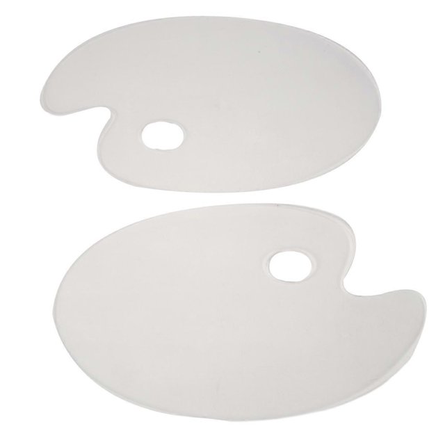 2 Pack Clear Acrylic Paint Palette 10 x 6 Inches Art Palette for DIY Art Craft Painting