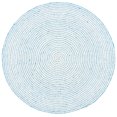 thumbnail image 2 of SAFAVIEH Braided Beuregard Solid Reversible Area Rug, Blue/Ivory, 4' x 4' Round, 2 of 11