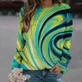 thumbnail image 3 of Sudadera con capucha con pintura al óleo para mujer, sudadera con capucha de moda Y2k, ropa de cuello redondo, jerséis de lujo, sudaderas con capucha de arcoíris, abrigos para niña, primavera, 3 of 5