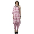 thumbnail image 5 of Moomaya Designer Printed One Shoulder Bell Sleeve Kurti w/ Pants Ethnic Clothing Sets For Women, 5 of 7