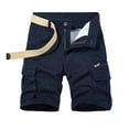 thumbnail image 2 of Lilgiuy Men's Cargo Shorts Zipper Button Pockets Cropped Cargo Shorts Clearance Sales, 2 of 3