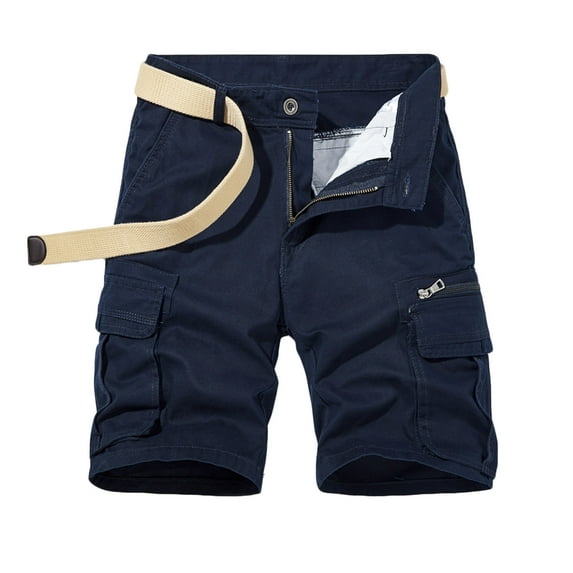 gakvov Cargo Shorts For Men Cotton Relaxed Fit Zipper Button Multi-Pocket Cropped Pants Outdoor Camouflage Cargo Shorts