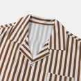 thumbnail image 6 of BLVB Button down Shirts for Men 2024 Stripe Lapel Short Sleeve Tops Casual Summer Beach Vacation Tees, 6 of 9