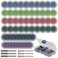 thumbnail image 2 of 66Pcs 1 Inch Radial Bristle Disc Kit with 1/8In Shank for Rotary Tools,Detail Abrasive Brush for Jew, 2 of 5