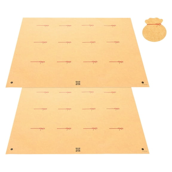 TAILTOSS 24Pcs Decanter Labels Beige Square Paper for Diy Projects