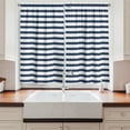 thumbnail image 2 of Ambesonne Nautical Kitchen Curtains, Marine Sea Life Design, 55"x39", Violet Blue and White, 2 of 3