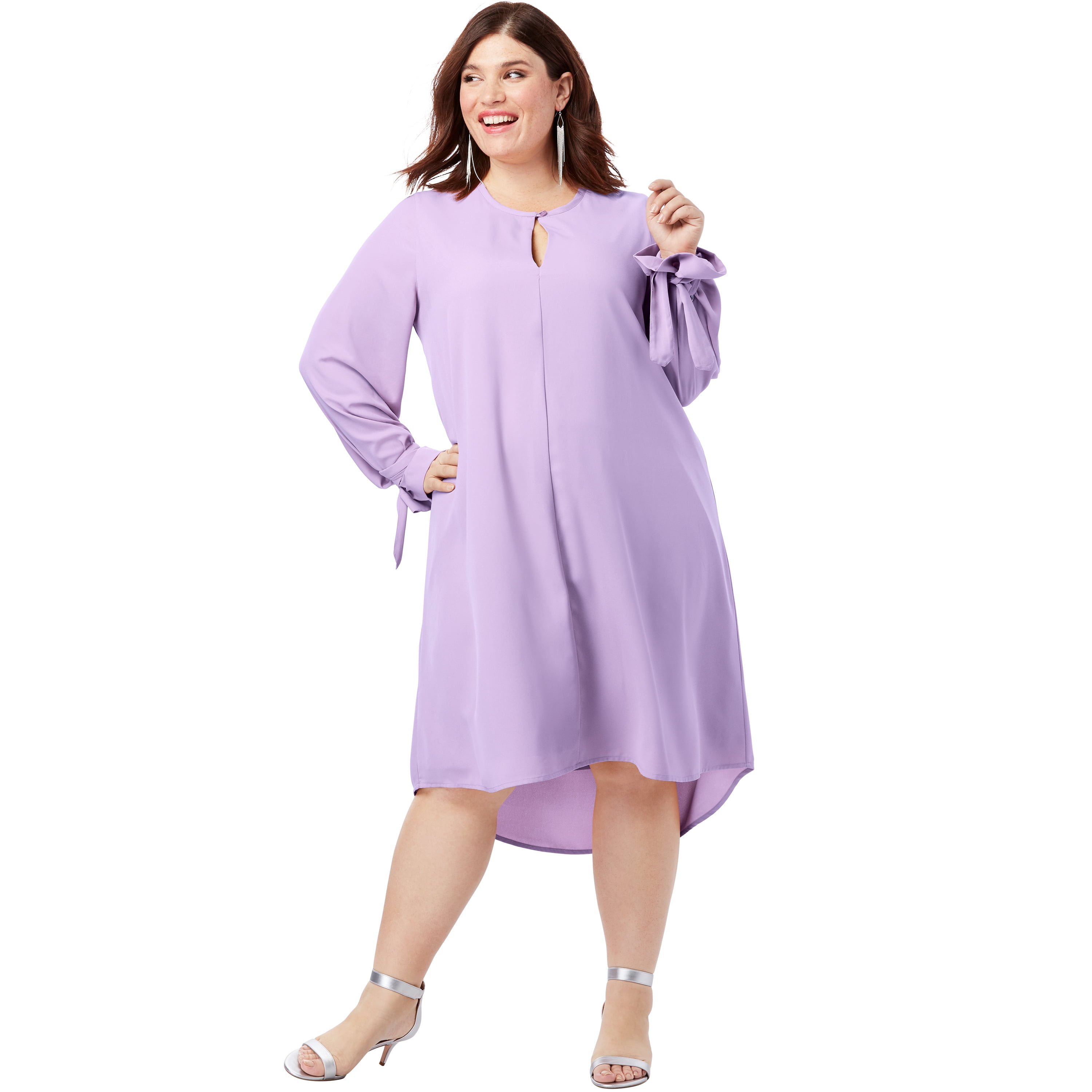 Tie-Sleeve Trapeze Dress 