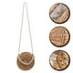 thumbnail image 4 of 1pc Pearl Strap Strap Cross Body Bag Bolsa de hombro de paja redonda (caqui), 4 of 4