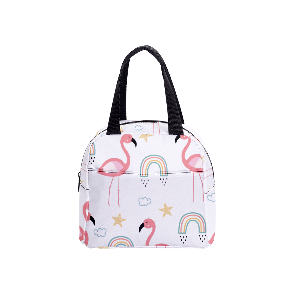 Insulated Lunch Bags Leaves Flamingo Cartoon Student School Lunch Box