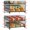2 Tier-2 Pack, variant on 2-Pack Stackable Rack Organizer, Storage for Kitchen Pantry Cabinet, Holders for Food, Multifunctional Dispenser for Snacks Soda